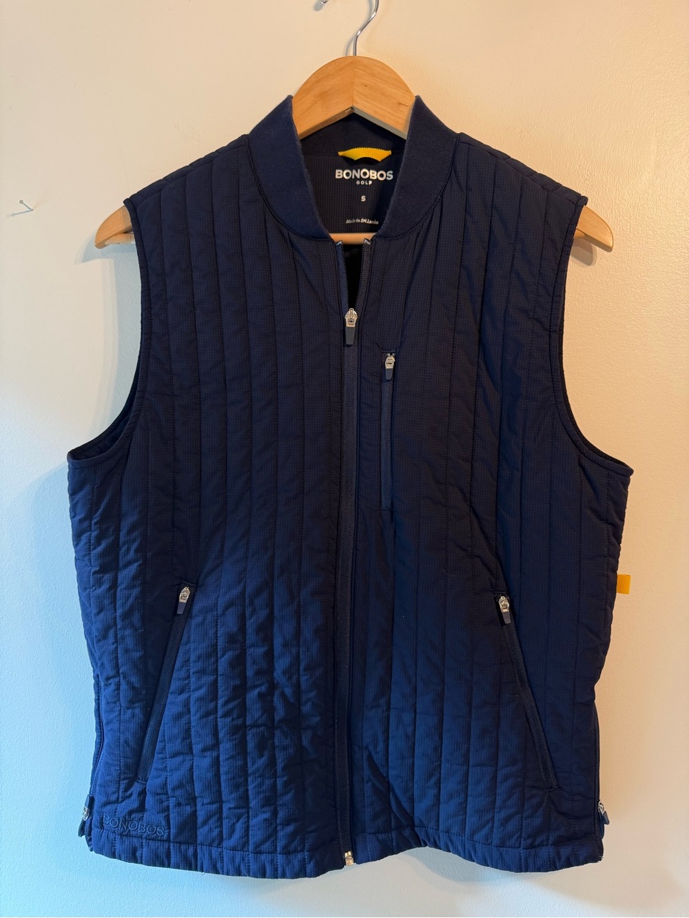 Bonobos The Elements Quilted Navy Sleeveless Vest